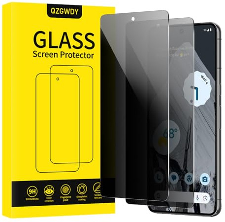 QZGWDY Verre Trempé Anti-Espion pour Google Pixel 8 pro, Lot de 2 Film Protection Écran Vitre Protecteur Protege Sans Bulles, Dureté 9H, Facile à Installer