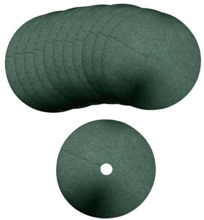 Gralara Lot de 12 Anneaux de Paillis pour Arbres, Protection Non Tissée pour Arbres, Protection des Racines, Tissu Barrière Contre Les Mauvais, Diamètre Extérieur 52cm*Diamètre Intérieur 6cm