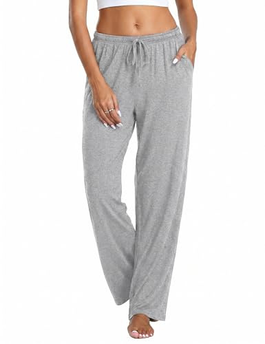 Marvmys Pantalon De Pyjama Femme Coton Bas De Pyjama Long Avec Poche