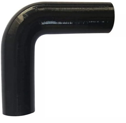 90 Grados ID 10mm 12mm 14mm 16mm 19mm 20mm 22mm 25/38/51/63/76mm Codo Acoplador Tubo Entrada Aire Manguito Termocambiador Turbo Silicona Manguera Tubo Entrada Aire Coche(19mm - Black)