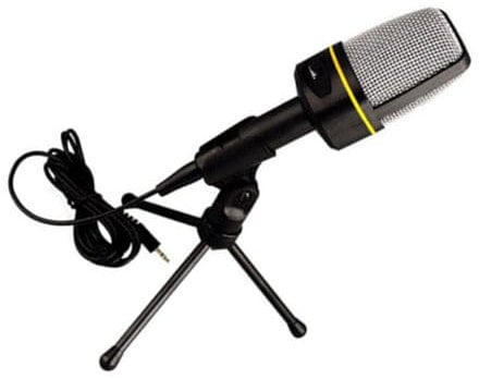 ERINGOGO 3.5mm Desktop Microphone Tripod Stand Computer Recording Microphone for Karaoke Singing and Audio Chat and Anti-interference Feature