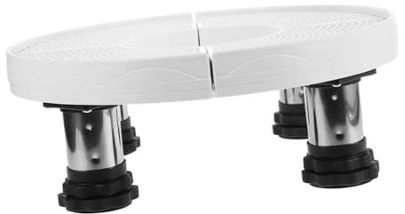 SHINEOFI Adjustable Height Air Conditioner Holder Stand for Mini Fridge and Water Heater Round Base Mounting Bracket with Elevated Design for Easy Cleaning and Repair White