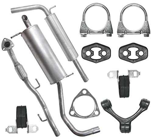 POLMOstrow Auspuff für Skoda Fabia 2 II 2007-2009 | Kollektorrohr, Mitteltopf und Endtopf, Motoren: 1.4, Fließheck