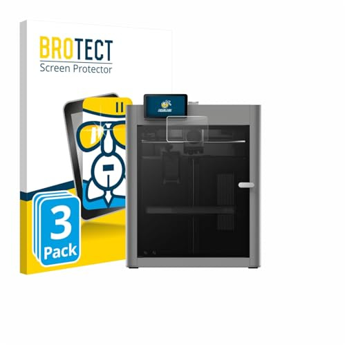 BROTECT Schutzglas für Bambu Lab P2S 3D Printer | 3 Stück Transparenter Displayschutz Made in Germany Schutzfolie Panzer Folie Glas 9H Anti-Fingerprint Einfache Montage Clear