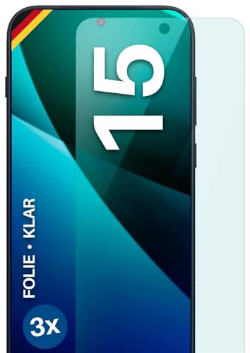 moex für OnePlus 15 Schutzfolie Displayschutz Folie Ultra-klar HD 0,2 mm kompatibel mit jeder Hülle, Anbringen ohne Blasen, Handyfolie Extra Kratzfest, FlexProtect 3 Stück