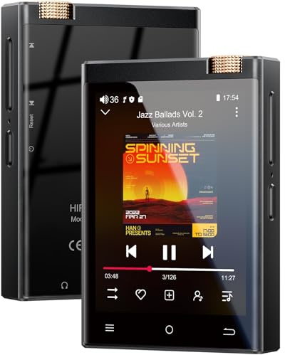 HiFi MP3 Player with Bluetooth and Wifi, Oilsky Lossless DSD High-Resolution Digital Audio Music Player, High-Resolution Portable Audio Player with 64GB Card, Supports up to 1TB