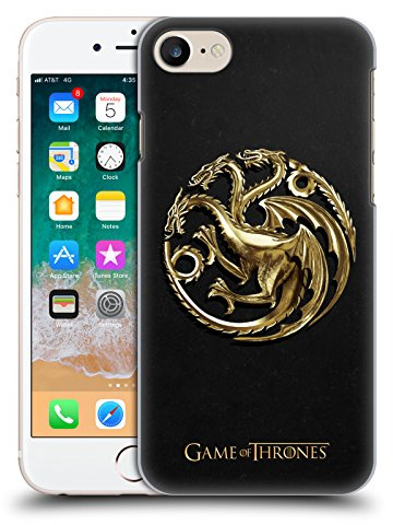 Head Case Designs Offizielle HBO Game of Thrones Gold Targaryen Embossed Sigils Harte Rueckseiten Handyhülle Hülle Huelle kompatibel mit Apple iPhone 7/8 / SE 2020 & 2022