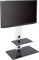 AVF Column TV Floor Stand - Pedestal TV Floorstand Unit - Up to 65 and 40kg Max - Gloss Black Safety Glass Shelves - Cable Management - Universal VESA (White Column)