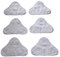 Homiki - Set di 6 panni in microfibra lavabili per scopa H2O X5 colore bianco