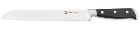 Laguiole Cuisson Couteau à Pain, 33.5cm, Argent/Noir