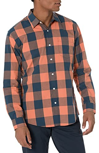 Amazon Essentials Men's Regular-Fit Long-Sleeve Casual Poplin Shirt