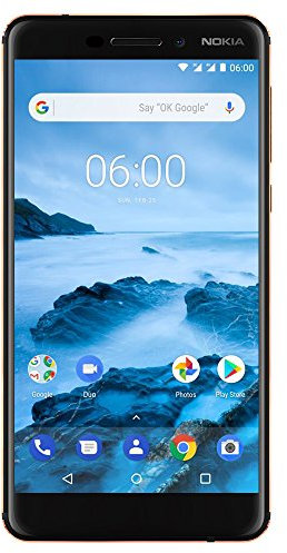 NOKIA 6.1 - Android 9.0 PIE - MicroSD da 32 GB - Smartphone sbloccato con SIM singola (AT&T/T-Mobile/Metropcs/Cricket/Mint) - 5. Schermo - Nero (TA-1016)