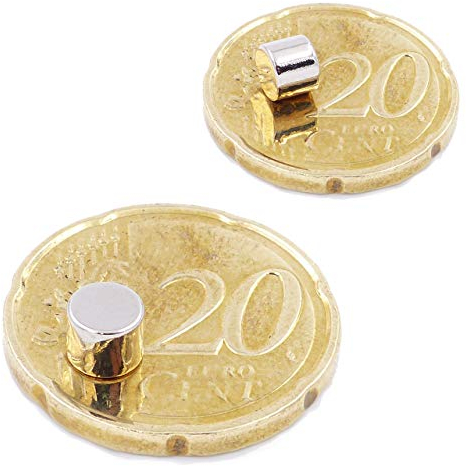 Brudazon | 25 Mini Scheiben-Magnete 5x4mm | N52 stärkste Stufe - Neodym-Magnete ultrastark | Power-Magnet für Modellbau, Foto, Whiteboard, Pinnwand, Kühlschrank, Basteln | Magnetscheibe extra stark