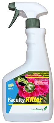 GreenFaculty - Killer - Insecticida, Fungicida Plantas de Interior y Jardín. Antiplagas Ecológico. Triple Acción contra Pulgones, Cochinillas, Araña Roja, Mosca Blanca, Oidio. 750 mL