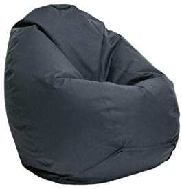 Bruni Kinder-Sitzsack Classico S in Grau – Sitzsack mit Innensack für Kinder, Abnehmbarer Bezug, lebensmittelechte EPS-Perlen als Bean-Bag-Füllung, aus Deutschland