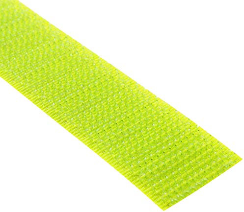 KLEBESHOP24 KLETTBAND ZUM NÄHEN | HAKENBAND ODER FLAUSCHBAND | Farbe, Breite & Länge wählbar/Hakenband, 20 mm x 3 m, gelb
