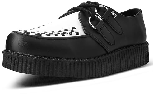 Viva II Low Sole Creeper Shoes - US Men 9 / Women 11 Black/White
