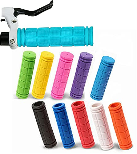 Botanique Manopole per manubrio, antiscivolo, in gomma morbida, impermeabili, per MTB, BMX, bici da strada, mountain bike, bicicletta, multicolore (1 paio) (rosa)