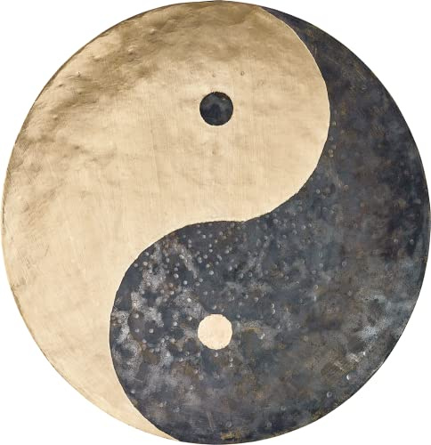 Sonic Energy 28 Zoll Wind Gong, Yin & Yang (WGYY28) | 70 cm im Durchmesser, 6,5 kg, traditionelle Fertigung, Yin & Yang Symbol, inkl. Hülle und Schlägel, Bronzelegierung
