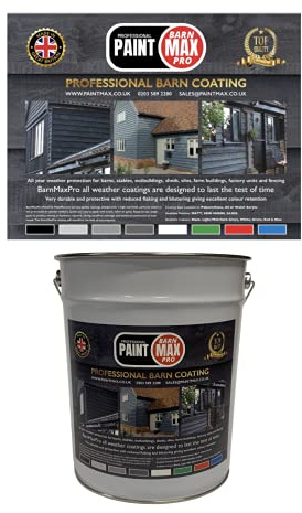 PaintMax BarnMaxPro Professional Barn Coating Black Matt Ral 9005 Oil Based 20 Litre
