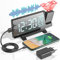 VCKHRRY Projektionswecker 7.5 LED Anzeige Radio Wecker Digital Spiegeluhren 180°Drehbarem Projektor Auto Dimmer Dual Wecker 12/24H Snooze USB Anschluss Projektionsuhr für Schlafzimmer