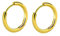 Lieson Titan Ohrringe Creolen, Creolen Herren Damen Gold Ohrstecker Einfach Kreis 2.5 x 20 MM
