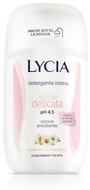 Lycia - Detergente Intimo Formula Delicata, pH 4.5, Azione Emolliente, 200 ml