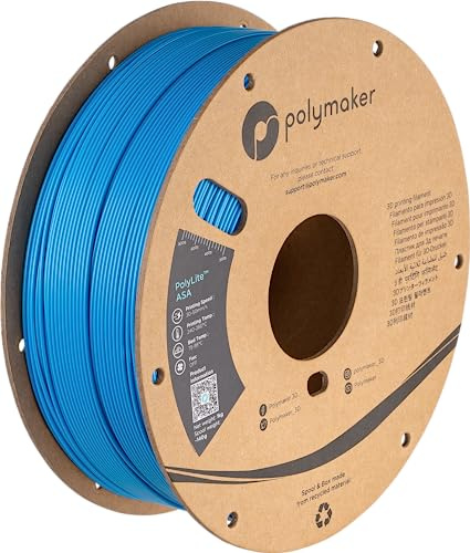 Polymaker ASA Filament 1.75mm Pop Blue, 1kg ASA 3D Printer Filament, Heat & Weather Resistant - ASA 3D Filament Perfect for Printing Outdoor Functional Parts, Dimensional Accuracy +/- 0.03mm