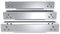 tuning-art GA04 Gasgrill Brennerabdeckung Edelstahl kompatibel mit Burnhard Fred/Big Fred Deluxe | Brennerschutz | Komplettset | Rostfrei | 100% Passgenau | Bullenmotiv, Farbe:3er Set Chrom