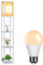Fullwatt Stehlampe mit Holzregal Innenbeleuchtung Holz Stehleuchte mit Regalen für Schlafzimmer und Wohnzimmer (Weiß & Glühbirne)