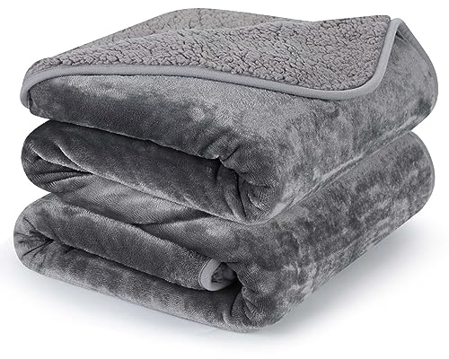 PETTOM Coperta per Cani, Coperta in Pile Morbida Lavabile per Cane Animali Domestici, Coperte Morbido Impermeabile Calda Soffice Tappetino Durevole Flanella Coperta per Cani Letto