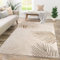 TT Home Wohnzimmer Teppich Kurzflor Geometrisches Design Abstrakte Optik, Farbe:Beige Ocker, Größe:160x230 cm