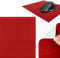 DecoMeister Alfombrilla de Ratón Autoadhesiva para Ordenador Escritorio Mouse Pad Antideslizante para Gaming Alfombra Tapete Suave para Mesa Compatible con Raton Láser y Óptico 22 x 19 cm Rojo