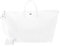 Lacoste Damen Beuteltasche XL Shopping Bag, Handtasche,Umhängetasche,Schulterriemen,Tunnelzug,Blanc (001),Einheitsgröße (One Size)