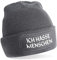 Herzbotschaft Beanie Strickmütze mit Spruch | Ich Hasse Menschen | grau | Unisex SoftTouch angenehm weiche und warme Wintermütze | OneSize Einheitsgröße für Erwachsene