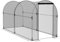 Outsunny Anzuchtkäfig Anzuchtkäfig mit Ständern Anti-UV-Reißverschlusstür zum Schutz von Pflanzen im Garten Terrasse Patio 120x300x146 cm Schwarz