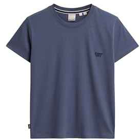 Superdry Damen Essential Logo T-Shirt in schmaler Passform Mariner Marineblau 34