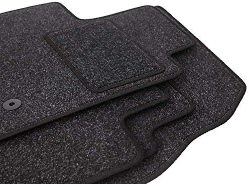 Wielganizator Automatte – Passend für Opel Astra G Cabrio, Coupé, Bertone 1998-2009 – Velours – Autozubehör - Praktische Fußmatte Auto – 4-teilig - Anthrazit Schwarz-Grau Melange