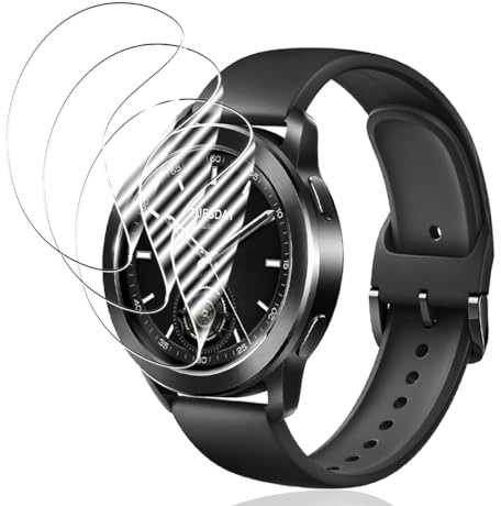 Yiunssy Protector de pantalla Para Xiaomi Watch S3[3 Piezas],Antihuellas/Antiarañazos/fácil aplicación/cobertura completa/libre de burbujas Protector de Pantalla por Xiaomi Watch S3