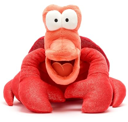 Disney Store Offizieller Sebastian Mittelgroßes Plüschtier, Arielle, die Meerjungfrau, 27cm, Kuscheltier Unterwasserfigur, Arielles Freund, Geeignet für Alle Altersgruppen