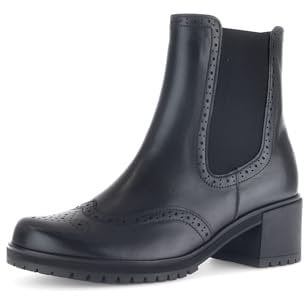 Gabor Damen Chelsea Boots, Frauen Stiefeletten,Best Fitting,Schlupfstiefel,flach,Stiefel,Bootee,Booties,halbstiefel,schwarz,41 EU / 7.5 UK
