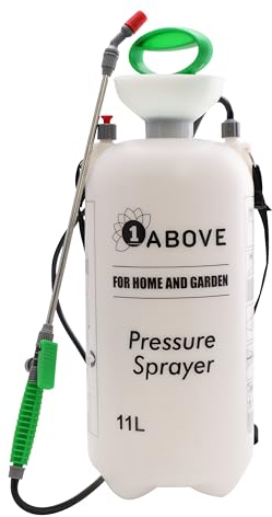 1ABOVE 11 Litre Garden Pressure Sprayer, Weed Killer, Water Pump Sprayer Ideal for Spraying water, Fertiliser, Herbicides, Pesticides, Detergent and Preservatives