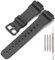 XBDSW Harz Sportuhr Ersatzband Kompatibel mit DW9052 DW6900 DW-004C Uhrenarmband 16mm-25mm Lug Gummi Uhrenzubehör (Black Black buckle)