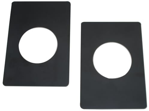 OZXNO 2pcs Door Knob Reinforcement Plate Door Handle Fixing Cover Filler Repair Backplate Stainless Steel Door Hole Deadbolt Cover Plate (Black)