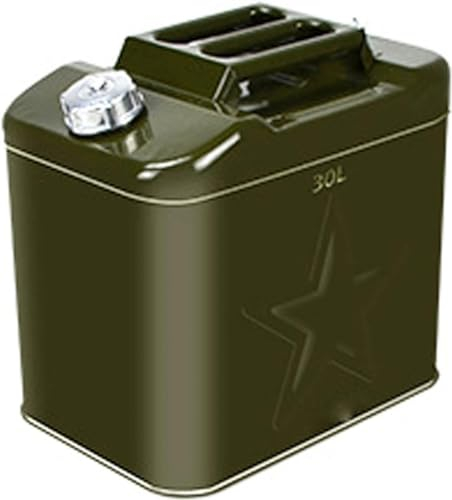 RRHCW Bidón De Gasolina,Barril De Gasolina De Acero Inoxidable 10L-60L Garrafa Gasolina Deposito Gasoil Lata De Gasolina Y Diésel En Metal Bidón De Combustible De Boquilla-30L