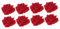 VALICLUD 8 Pz spilla fiore di stoffa forcina per con rosa accessori per da sposa spilla in tessuto di raso decorazione dei rosa forcina di fiori rosso
