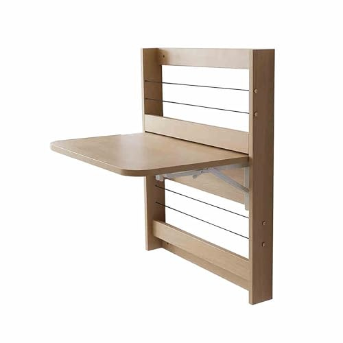 Klapptisch wandmontage, wandklapptisch küche, klapptisch Balkon, klappbare Esstische for kleine Räume, geeignet for Arbeitszimmer, Arbeit, Schlafzimmer, Küche und Esstisch, Computertisch(63x75cm)