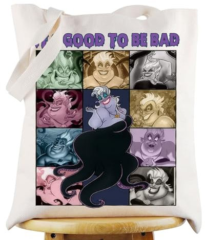 KEYCHIN Villain Ursula Tragetasche Ursula Sea Witch Gifts It's Good To Be Bad Wiederverwendbare Einkaufstasche Ursula Hexe Merchandise, It's Good Tb