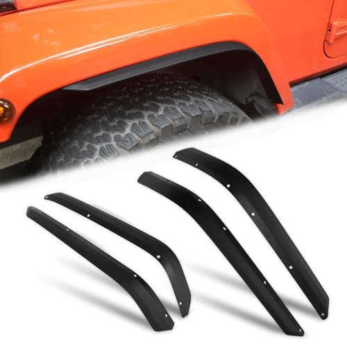 XYHAOAI Kotflügelverbreiterungen vorne und hinten Kompatibel mit 2007-2018 Jeep Wrangler JK & JKU Unlimited Extension Protector