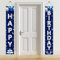 Calkkrer 2 Stück Blau Silber Geburtstag Türbanner Deko, Geburtstagsbanner Alles Gute Zum Geburtstag, Party Deko für Jungen und Männer, Outdoor Indoor Geburtstagsfeier Girlanden